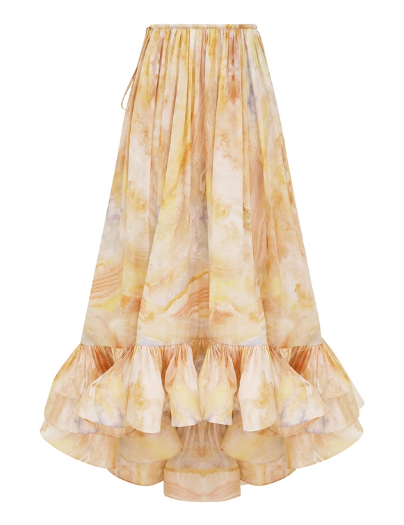 Balance Flounce Maxi Skirt