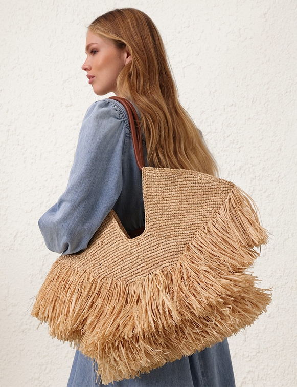 Goldentime Medium Fringe Tote