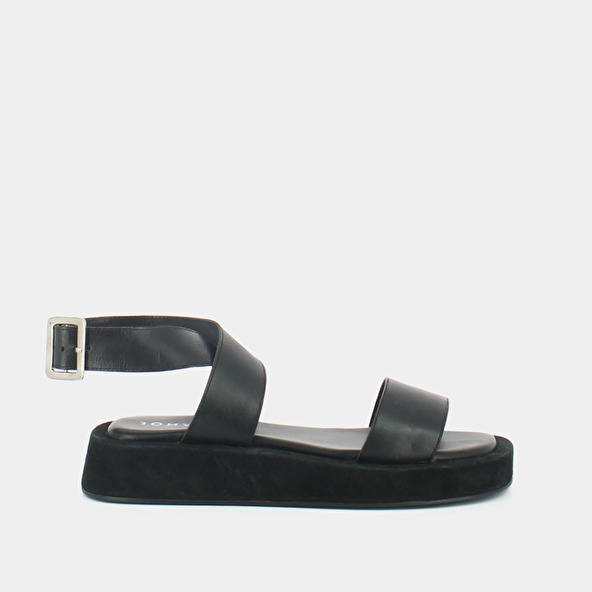CROSS-STRAP SANDALS WITH THICK SOLES