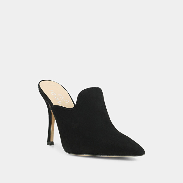 HIGH-HEELED MULES WITH POINTED TOE