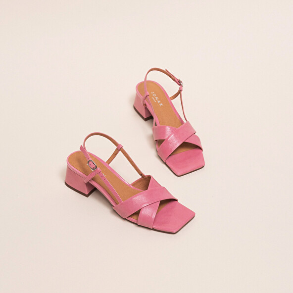 CROSS-STRAP SLINGBACK SANDALS