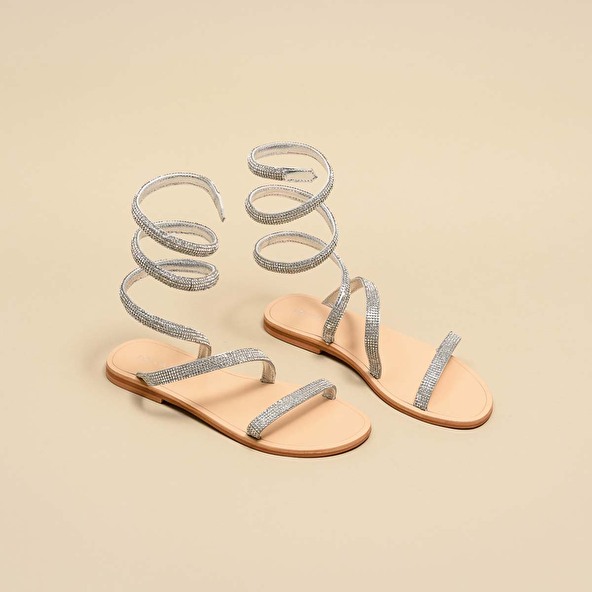 TWISTED STRAP SANDALS