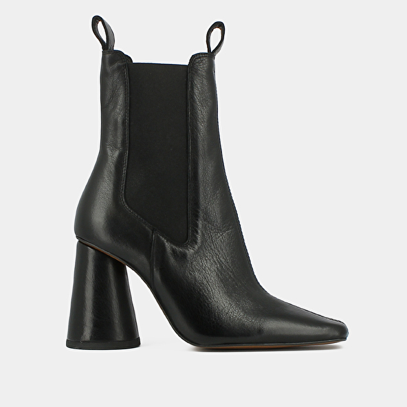 HIGH HEEL BOOTS, ELASTIC AND SQUARE TOE