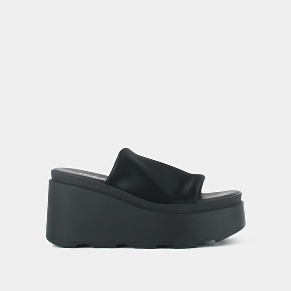 OPEN TOE MULES WITH NOTCHED SOLES