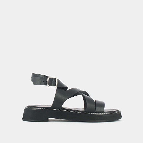 CROSS-STRAP SANDALS