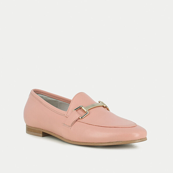 PINK LEATHER MOCCASINS