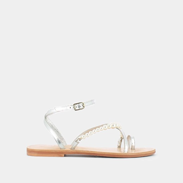 STRAPPY AND BEADED SANDALS
