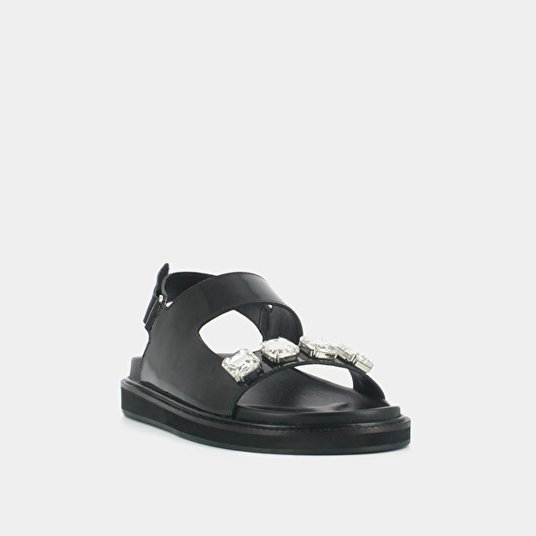 OPEN SANDALS WITH RHINESTONES