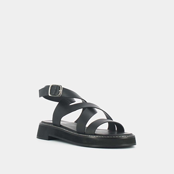 CROSS-STRAP SANDALS