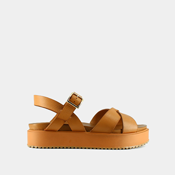 PLATFORM SANDALS WITH INTERTWINED STRAPS