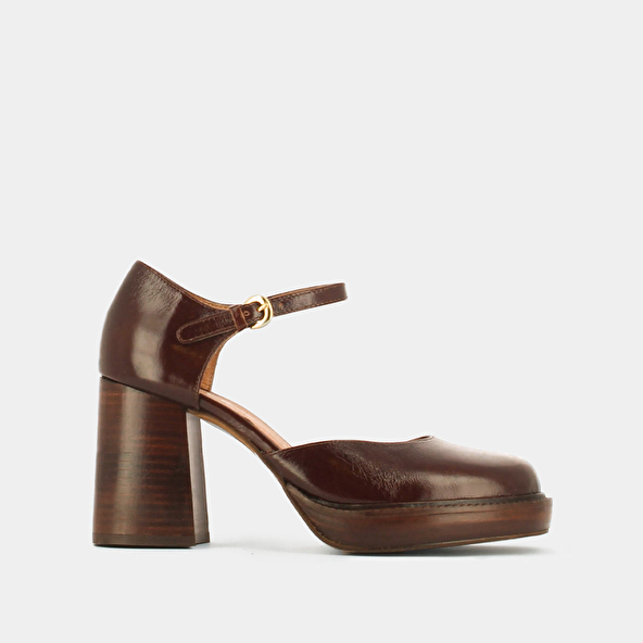 PLATFORM MARY JANES WITH ANKLE STRAP