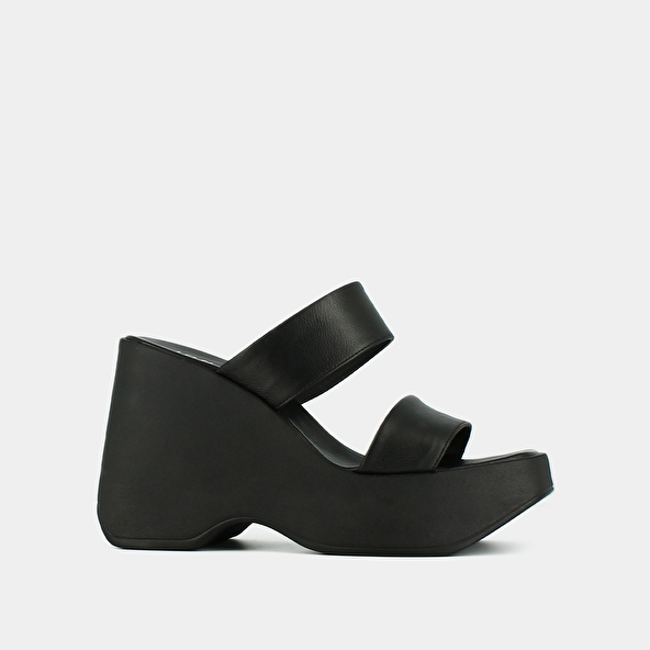WEDGE MULES WITH STRAPS