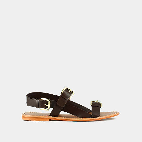 GOLD BUCKLE SANDALS