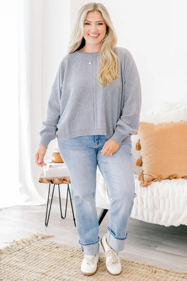 Anywhere We Go Sweater, Heather Gray