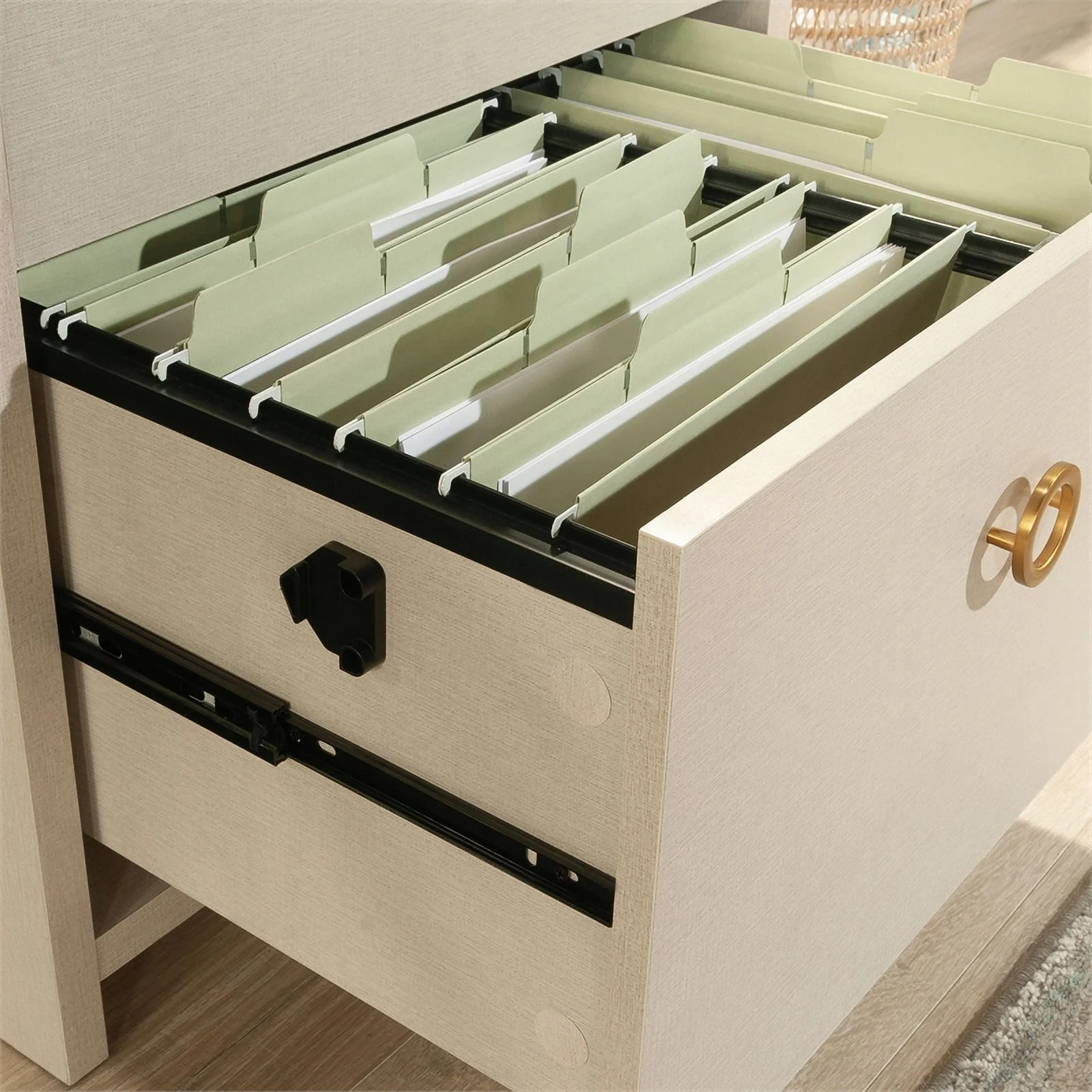 Sauder Grand Coast Engineered Wood Lateral File in Dove Linen/Off White Finish