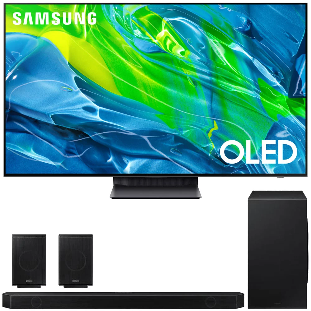 Samsung S95B 65 inch 4K Quantum HDR OLED Smart TV (2022) Bundle with HW-Q990B Soundbar
