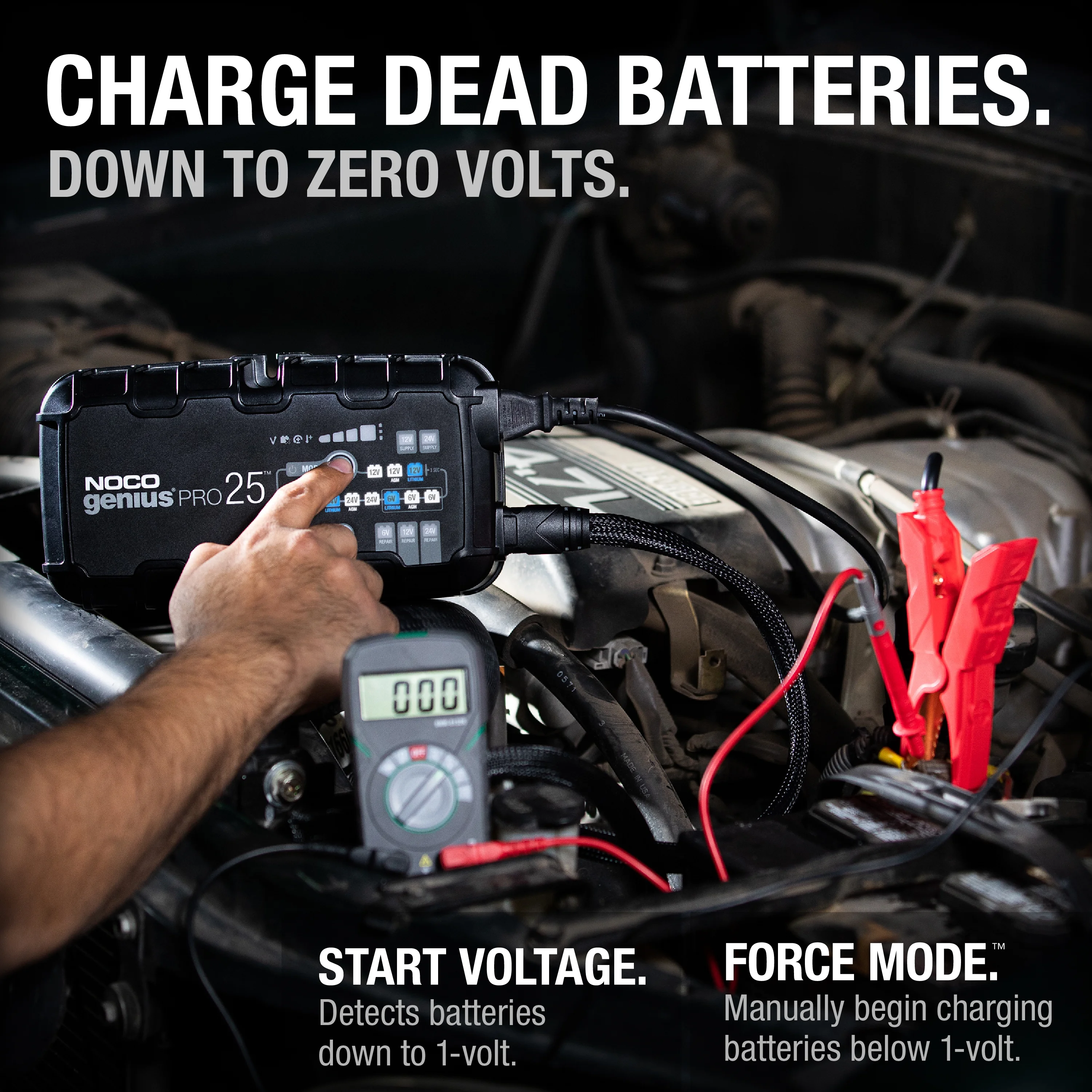 NOCO GENIUSPRO25 25A 6V/12V/24V Professional Smart Battery Charger and Maintainer