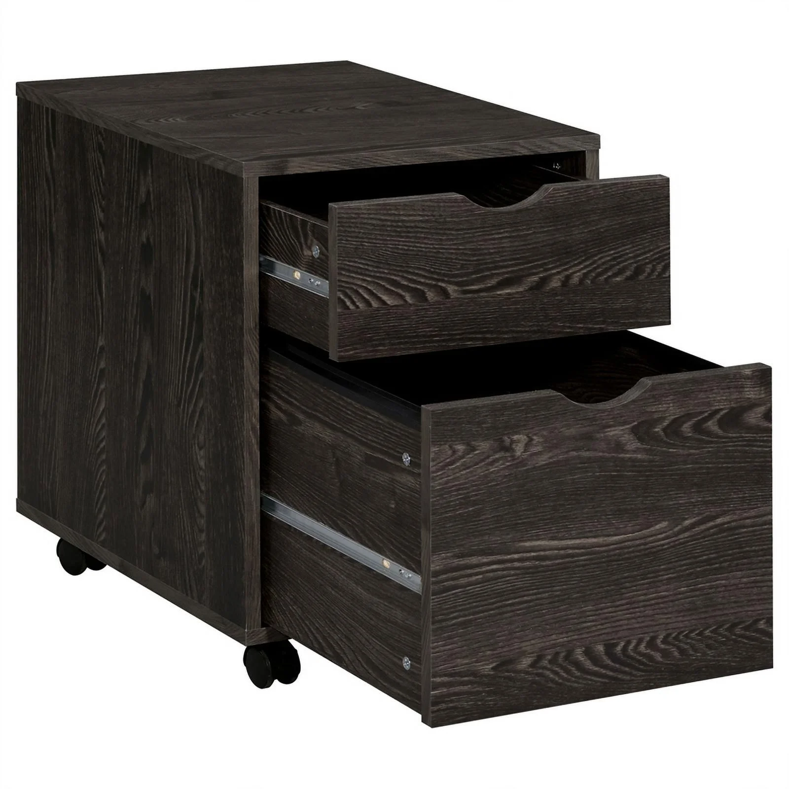 Pemberly Row 2-drawer Modern Wood Mobile File Cabinet Dark Oak