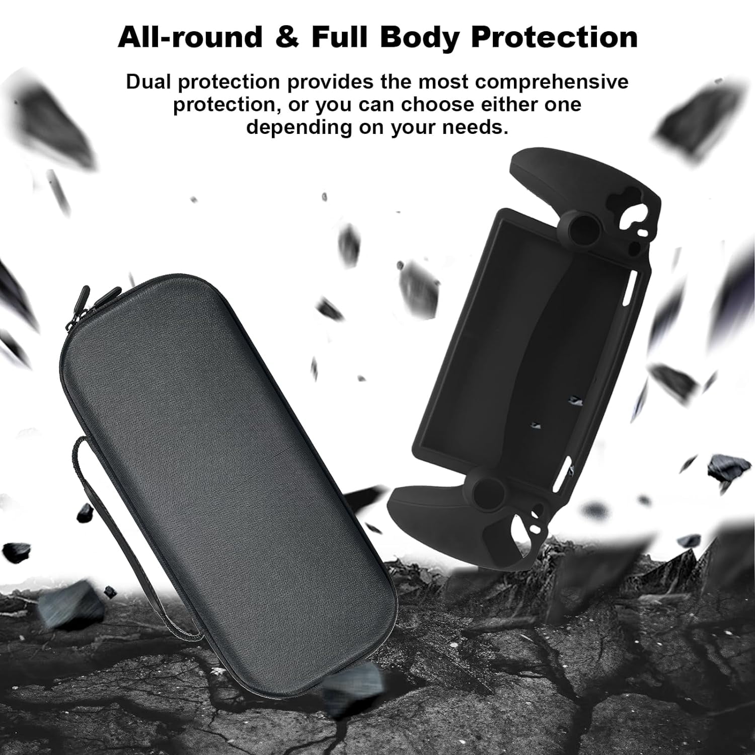 Uberwith Accessories Kit for Playstation Portal Remote Player, Handheld Case with Protective Case Cover, Hard Shell Carrying Bag Accessories Bundle