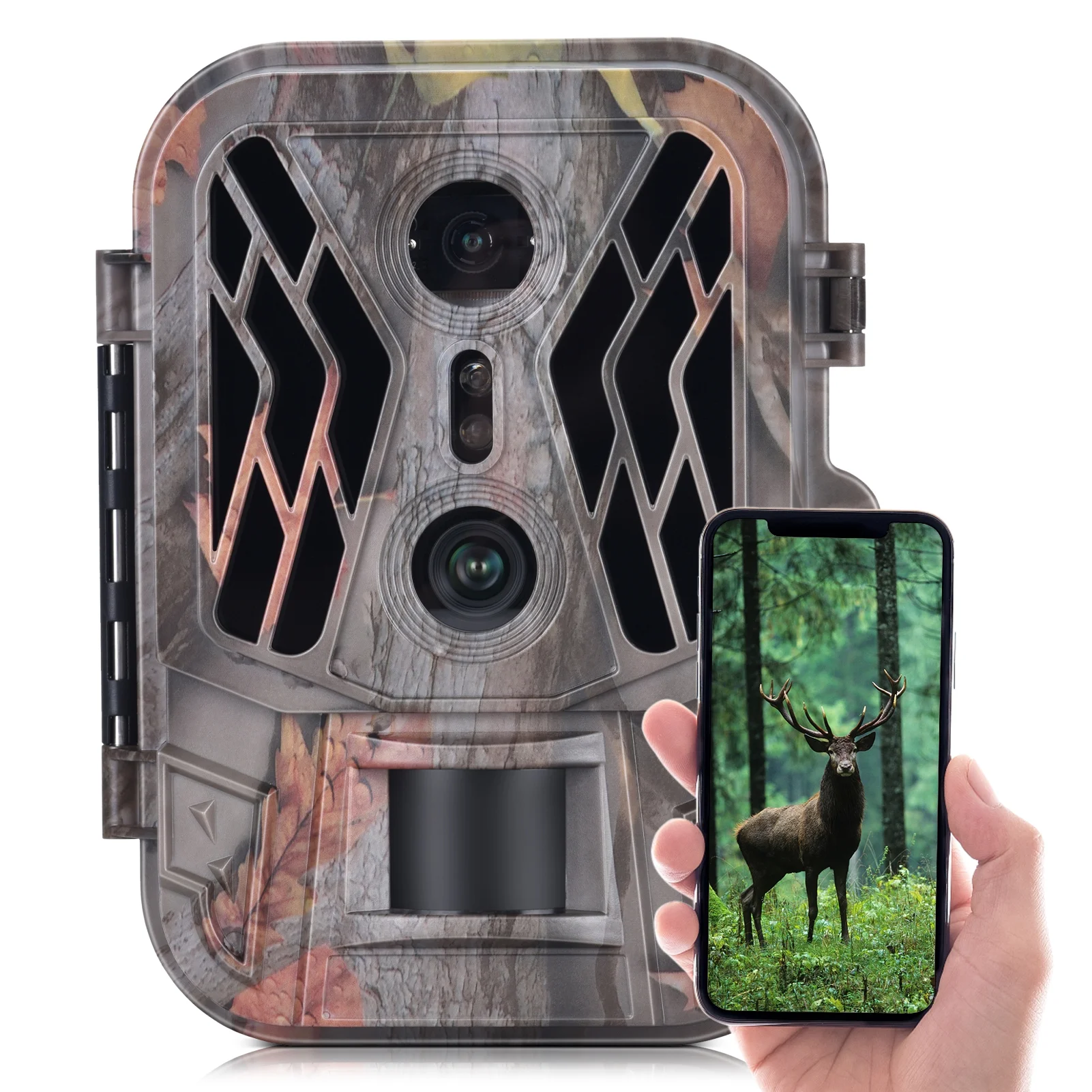 Andoer 36MP 4K Dual Lens Trail Camera with Motion Activation and Night Vision
