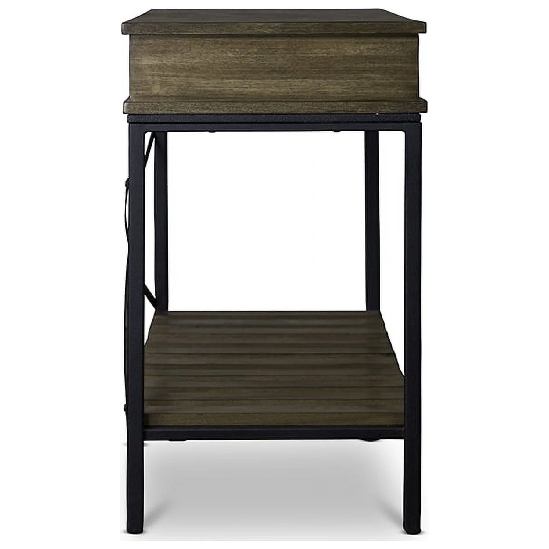 Baxton Studio Newcastle Wood and Metal Console TableCriss-Cross