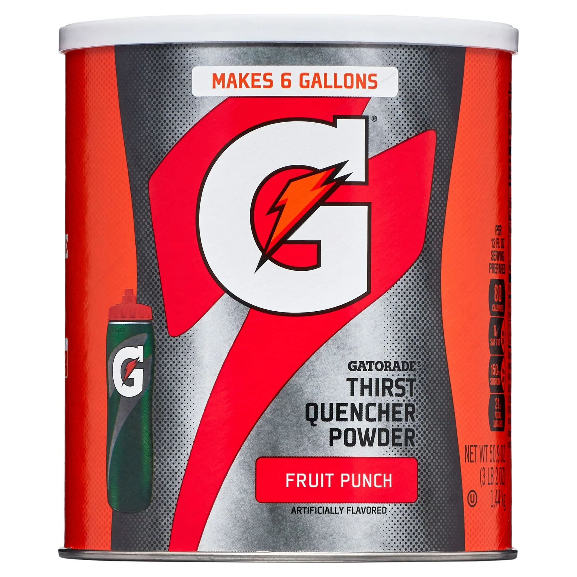 Gatorade Fruit Punch Thirst Quencher Sports Drink Mix Powder, 51 oz Canister (Ct of 2)