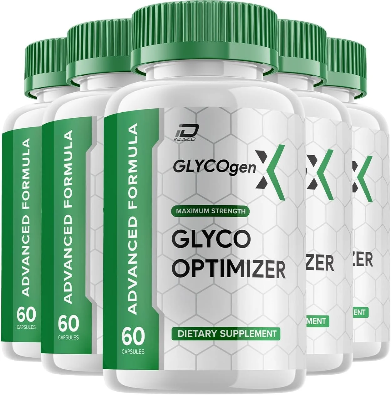 GlycogenX Glyco Optimizer Capsules Supplement - GlycogenX Optimizer Advanced Formula, Glycogen X Supplement, GlycogenX Booster Reviews, Maximum Strength Glycogen Supplement 5 Pack - 300 Capsules