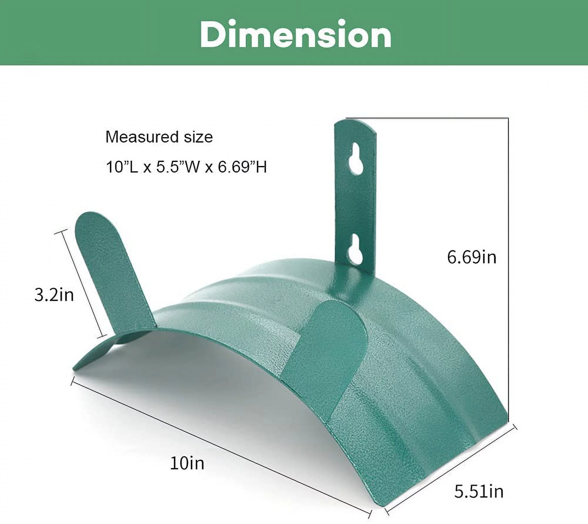 Deluxe Wall Mount Garden Hose Hanger Duty Metal Hose Holder Easily Holds 125 3/4’’ Hose