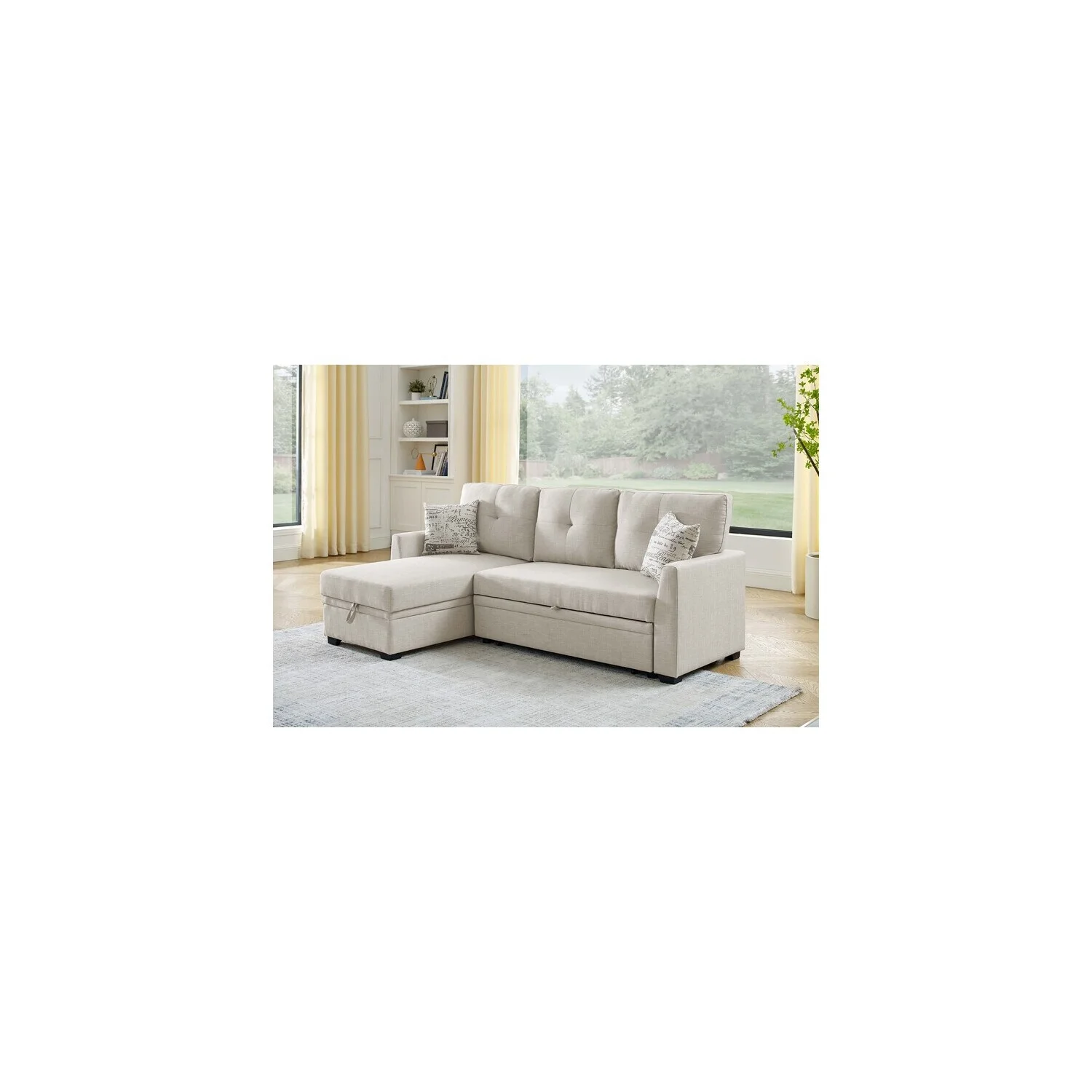 HomeStock L-Shaped Upholstered Sectional