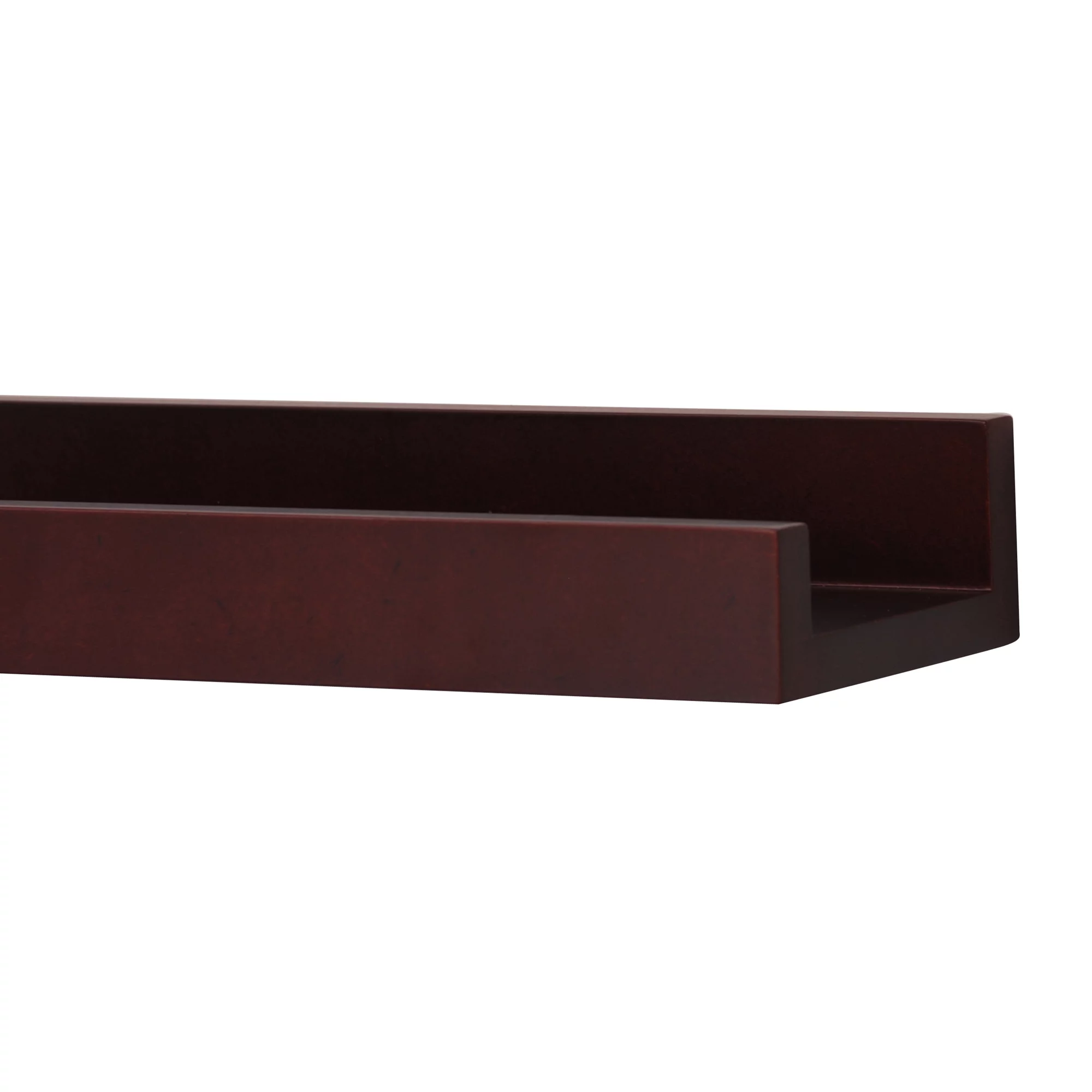 kieragrace KG Modern  Edge Frame Ledge  Set of 2 Espresso Engineered Wood