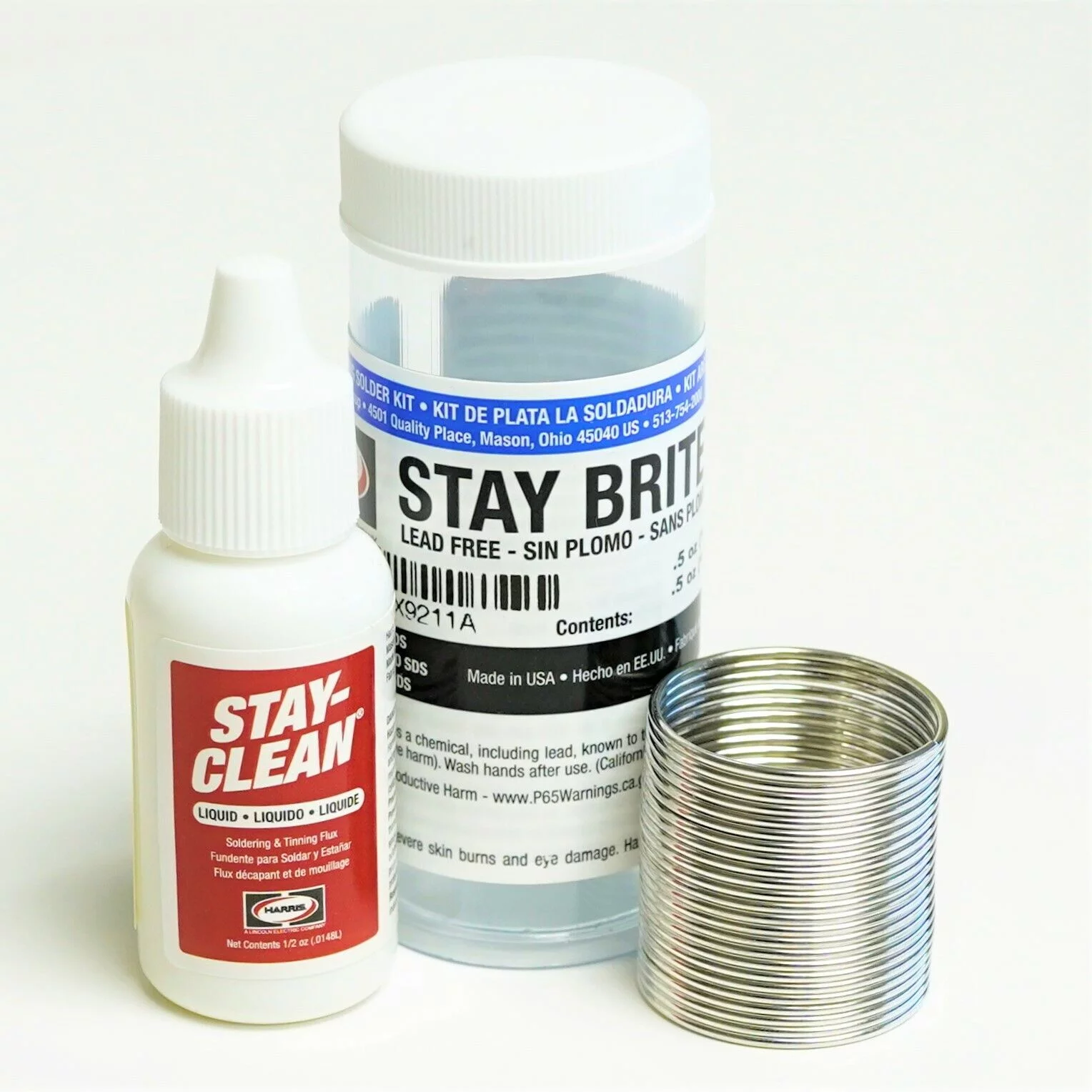 Harris SBSK Stay Brite Silver Bearing Solder & Stay Clean Liquid Flux Kit