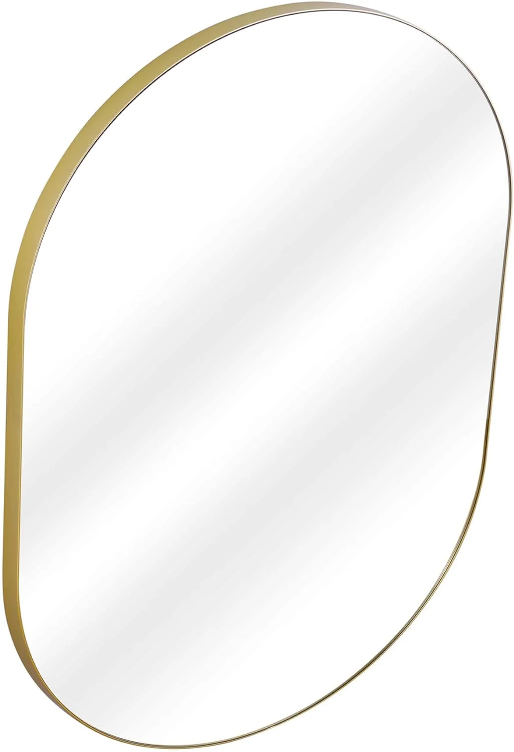 Oval Wall Mounted 22 X 30 Classic Bathroom Mirror In Brass