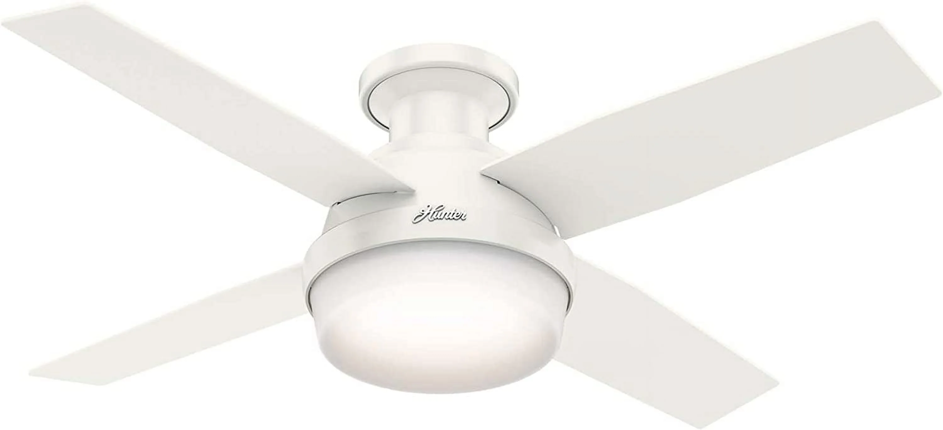 AUCHI Fan Company, 59445, 44 inch Dempsey Noble Bronze Low Profile Ceiling Fan with LED Light Kit and Handheld Remote