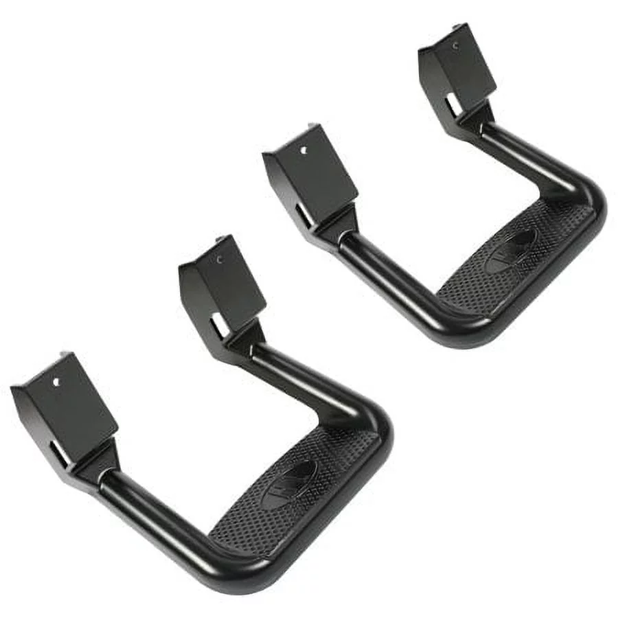 Kojem Universal 2 Pcs Side Step Nerf Bars for 67-20 Chevrolet GMC Ford Isuzu Mitsubishi Dodge Jeep Nissan Toyota Mazda Aluminum Electrophoresis Black