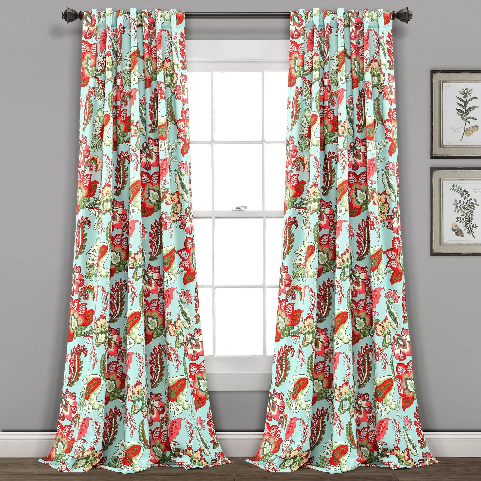 Lush Decor Zara Jacobean Room Darkening 95