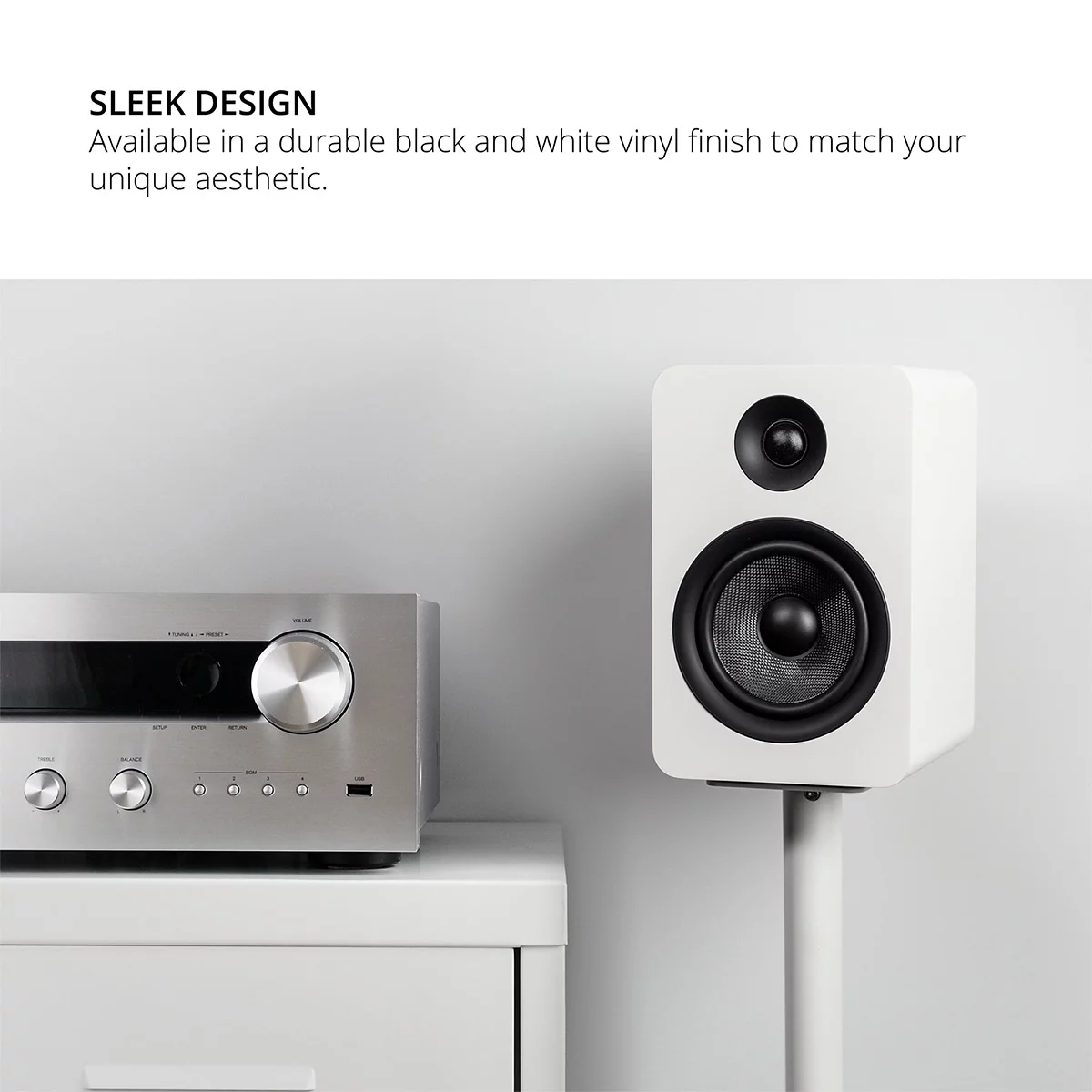 Kanto YUP6 Passive Bookshelf Speakers with 1