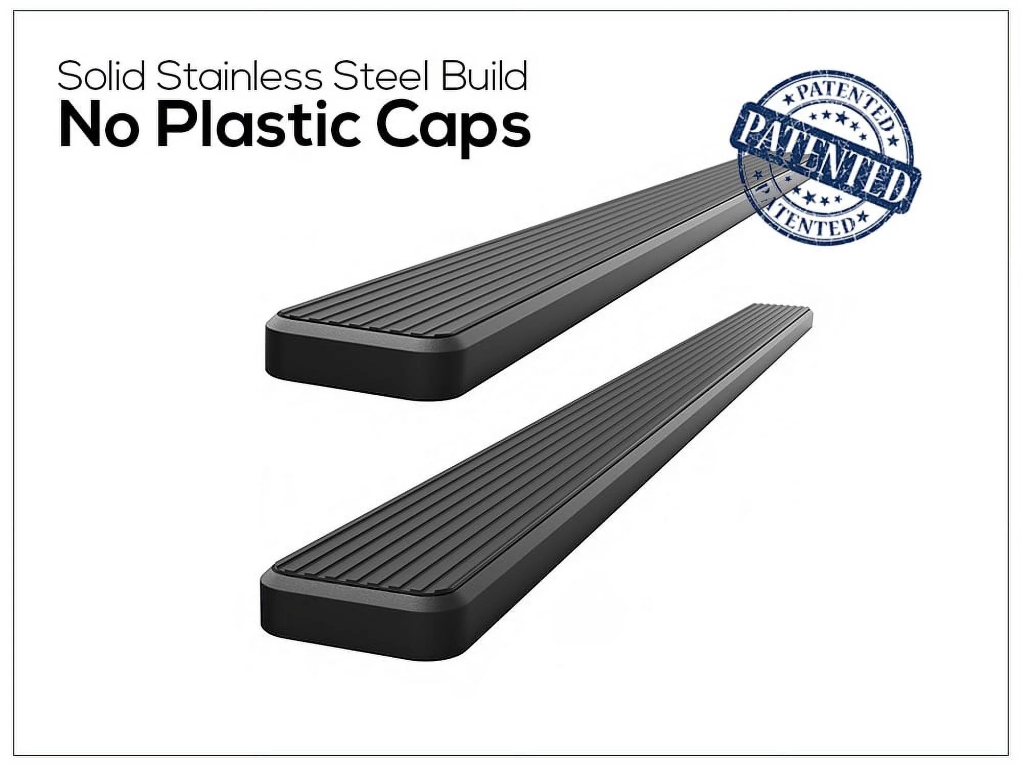 APS iBoard Running Boards 6-inch Black Compatible with Ford F150 2015-2023 Regular Cab & F-250 F-350 Super Duty 2017-2022 Stainless Steel (Nerf Bars Side Steps Side Bars)