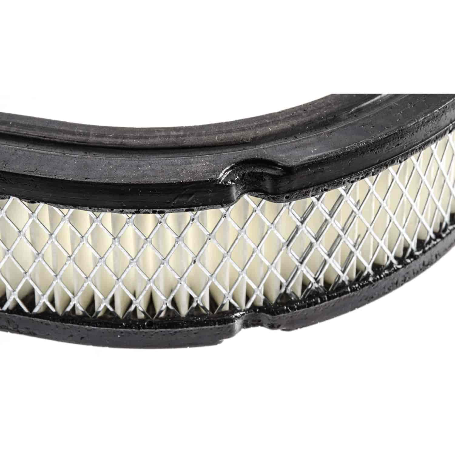 JEGS 500090 Oval Air Cleaner 15 in. L x 8 1/4 in. W x 3 in. H Full Finned Design