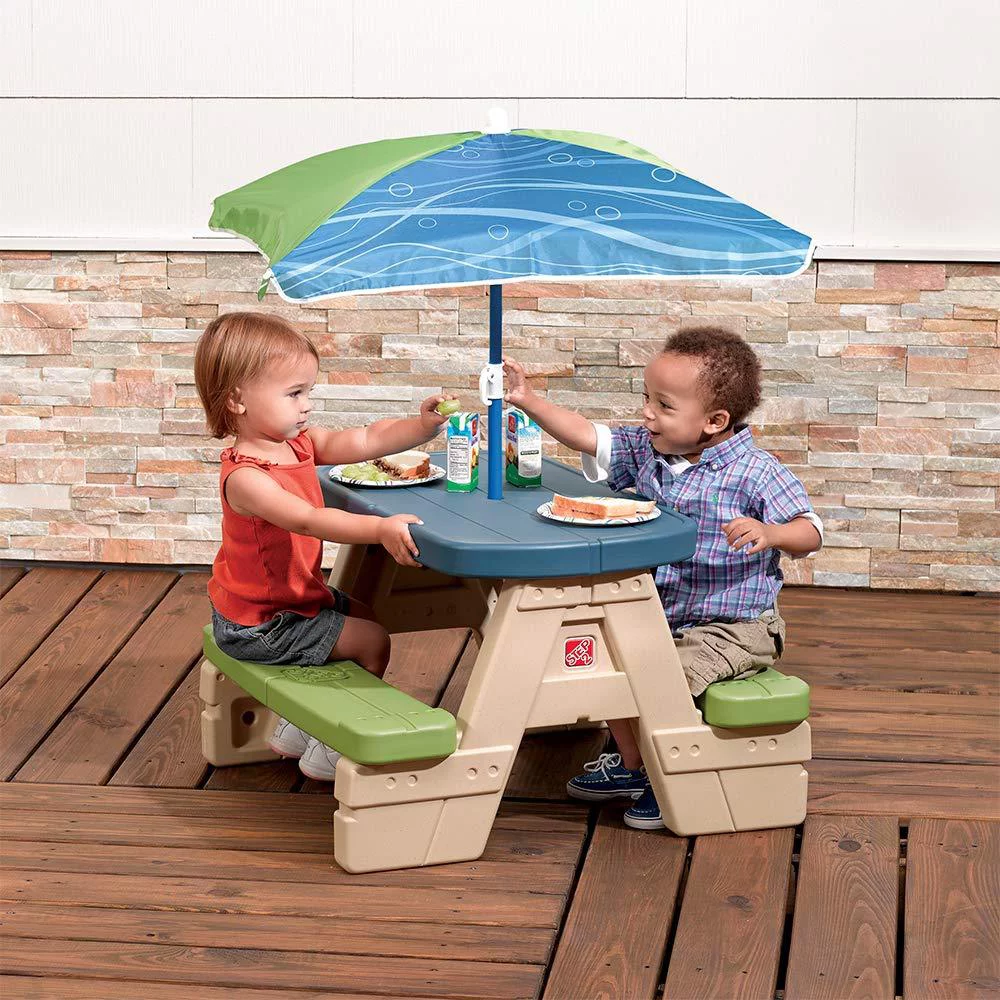 Step2 Sit and Play Junior Picnic Table with Removable Umbrella