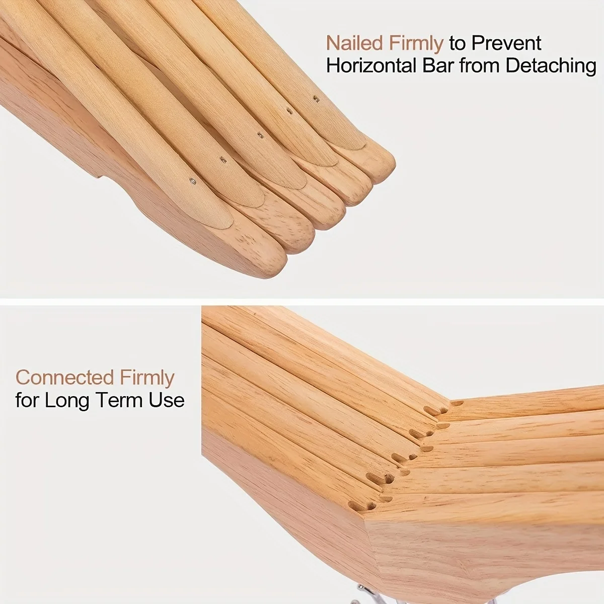 Solid Wooden Hangers 20 Pack, Wood Suit Hangers with Extra Smooth Finish, Precisely Cut Notches and Chrome Swivel Hook, Clothes Hangers for Shirt Coat Jacket Dress, Natural