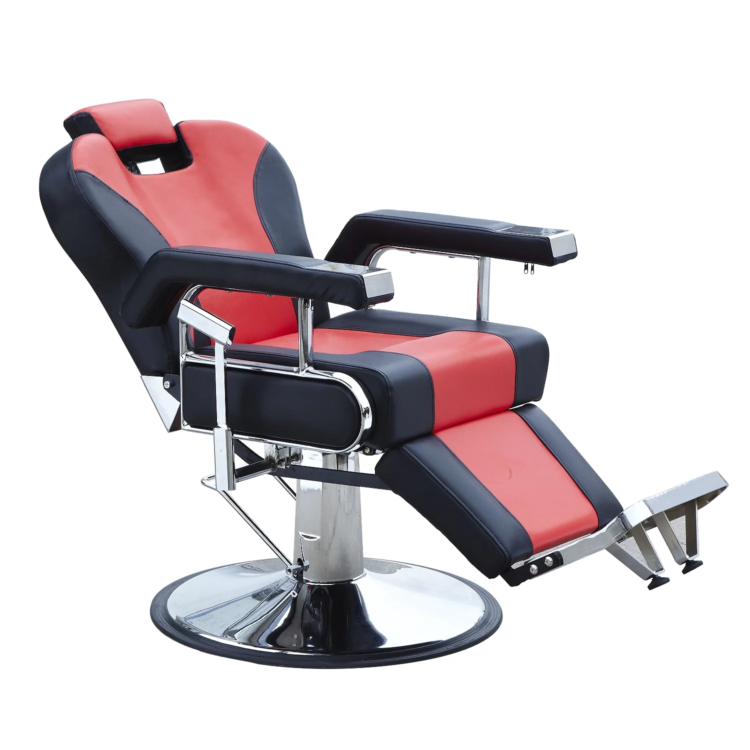 Hydraulic Salon Recline Barber Chair  Beauty Spa Shampoo Equipment Black/Red