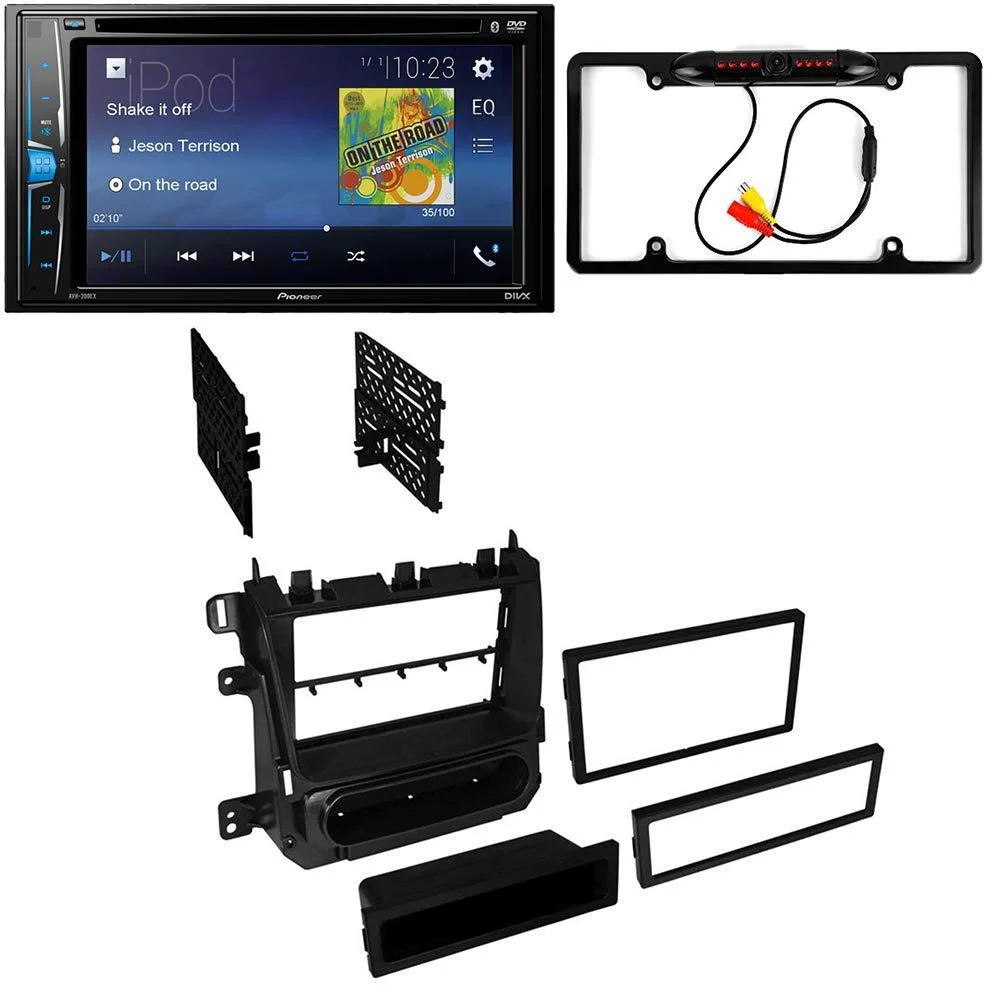 KIT2698 Bundle with Pioneer Multimedia DVD Car Stereo and Installation Kit - for 2015-2016 Chevy Tahoe / Bluetooth Touchscreen, Backup Camera, Double Din Mounting Dash Kit