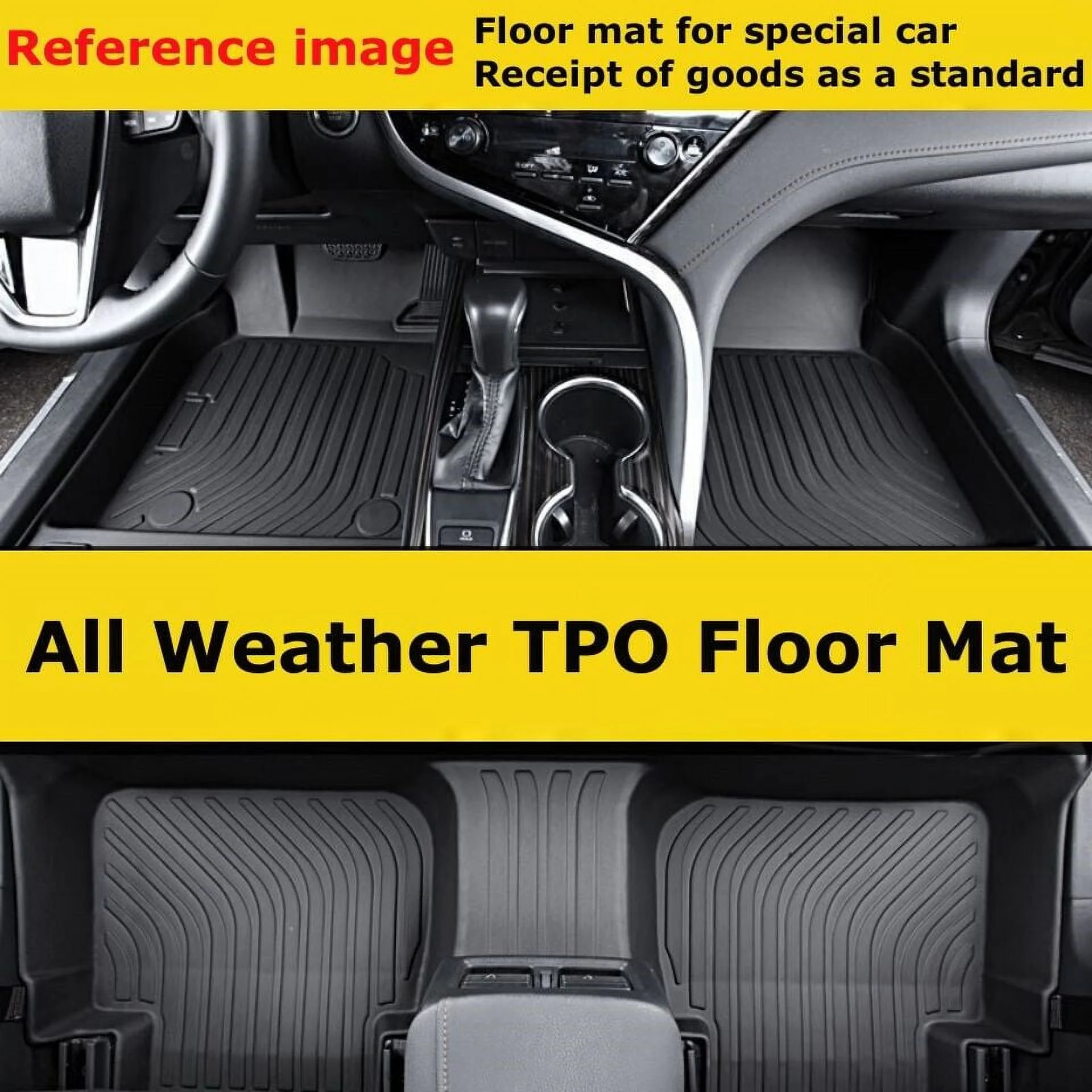 Floor Mats Carpets for 2018-2023 Jeep Wrangler Unlimited JL 4-Door  Include Front and Rear Row Liner Automotive Floor Mats All Weather Waterproof Non-slip Protection TPO Mat Black