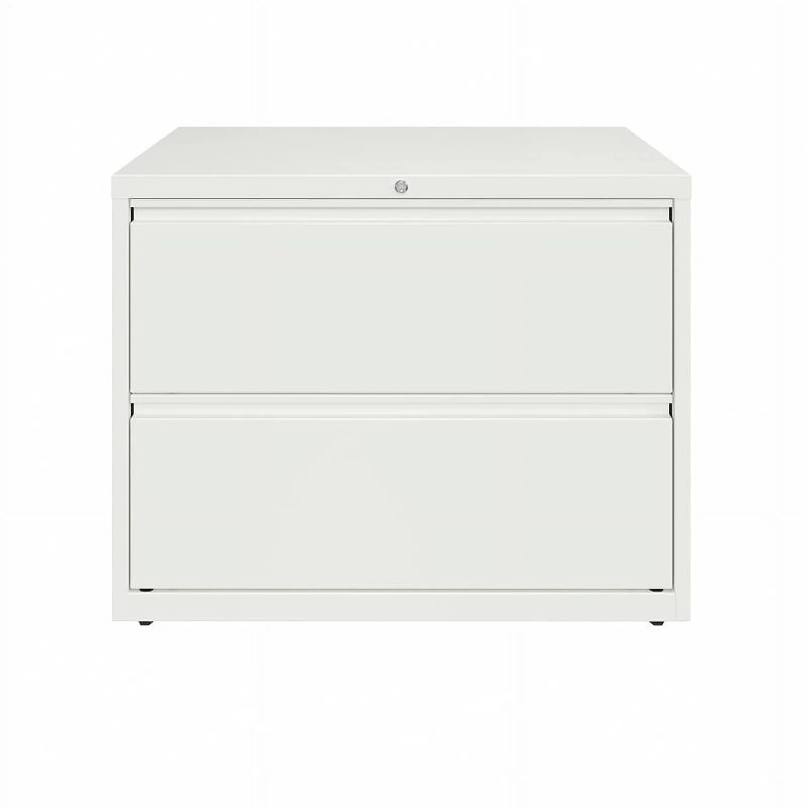 Pemberly Row 2-Drawer Metal Lateral File Cabinet w/ Interlock System in White