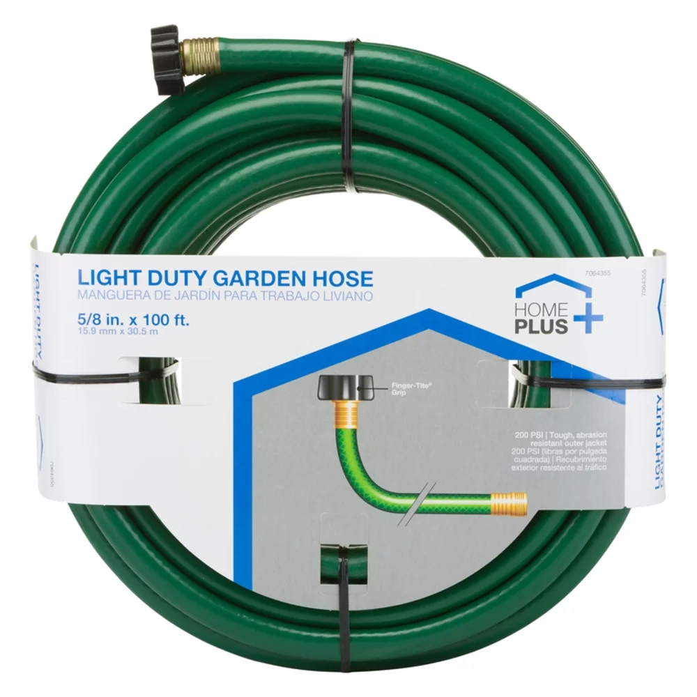 Home Plus 5/8 in. Dia. x 100 ft. L Garden Hose Kink Resistant Safe for Drinking Water