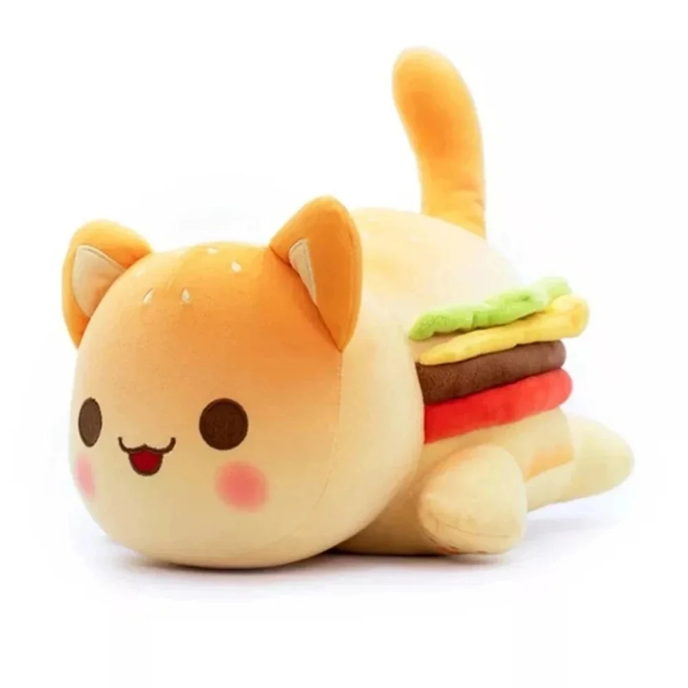 Meemeow Aphmau Plush Meemeows Food Cats Plushie Bunle Ahpmau French Fries Burger Pillow Plush Toys Kawaii Cute Plushy Cats Doll A2