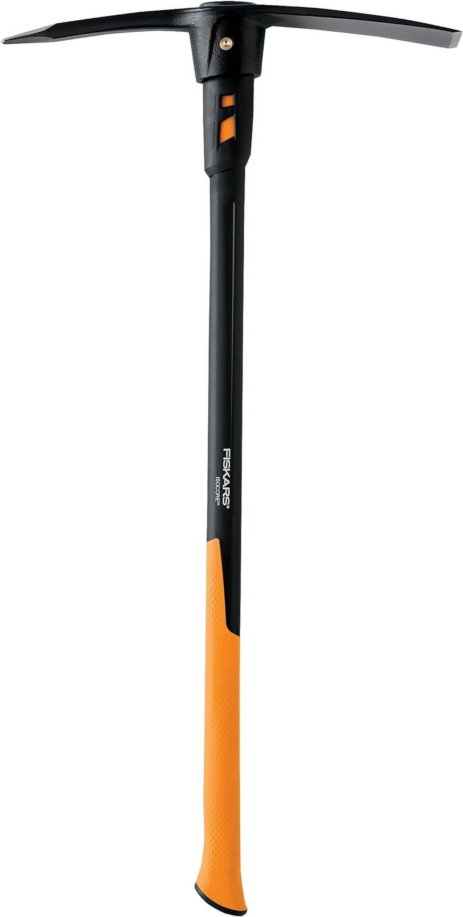 Fiskars 751210-1003 Pro IsoCore 5lb Pick-36 Dual-Ended Pickaxe Tool and Garden Hoe, No Size, Black/Orange