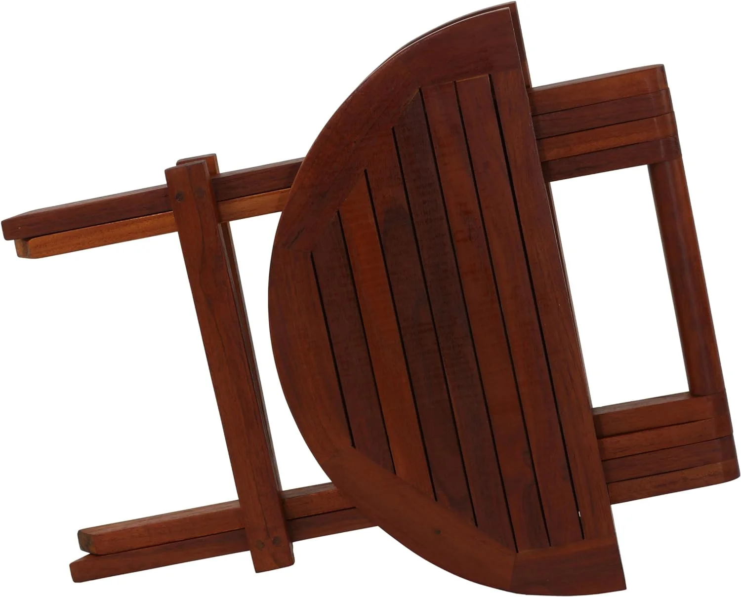 Karlyn Round Folding End Table In Teak Wood, 20