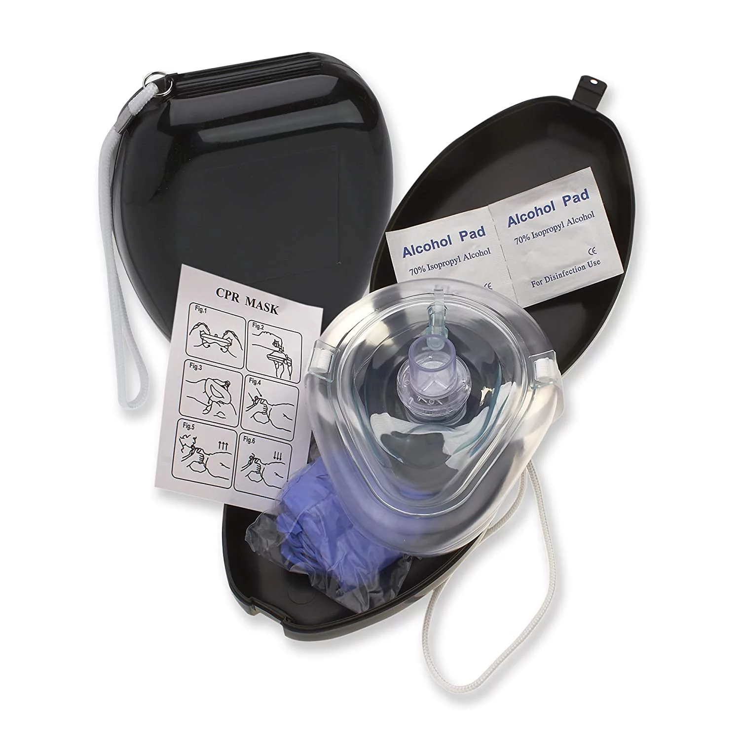 ASA TECHMED CPR Rescue Mask Kit - Adult/Child Pocket Resuscitator, 2 Pack