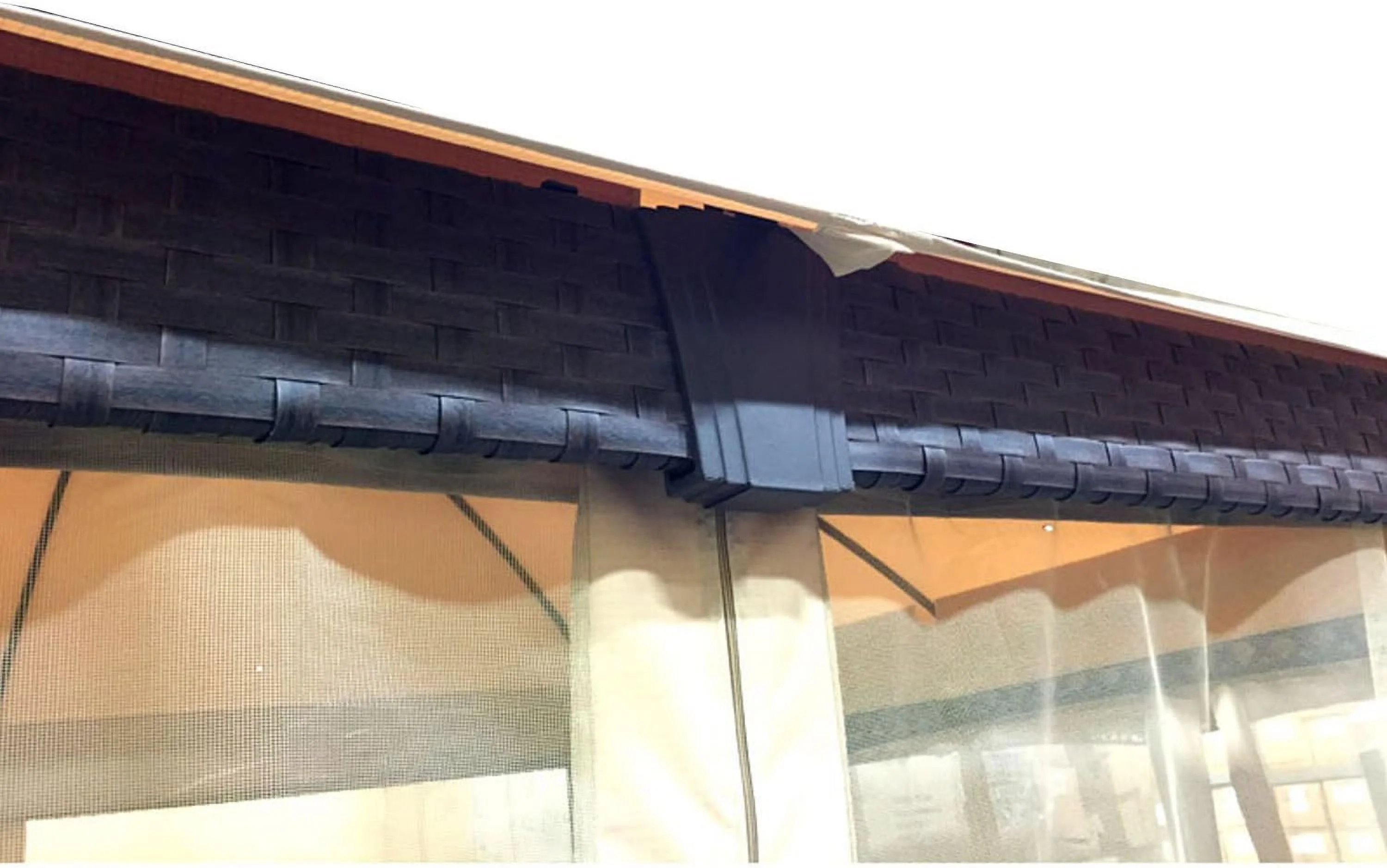 Wicker Gazebo Replacement Canopy Top Cover And Netting Set - Riplock 350